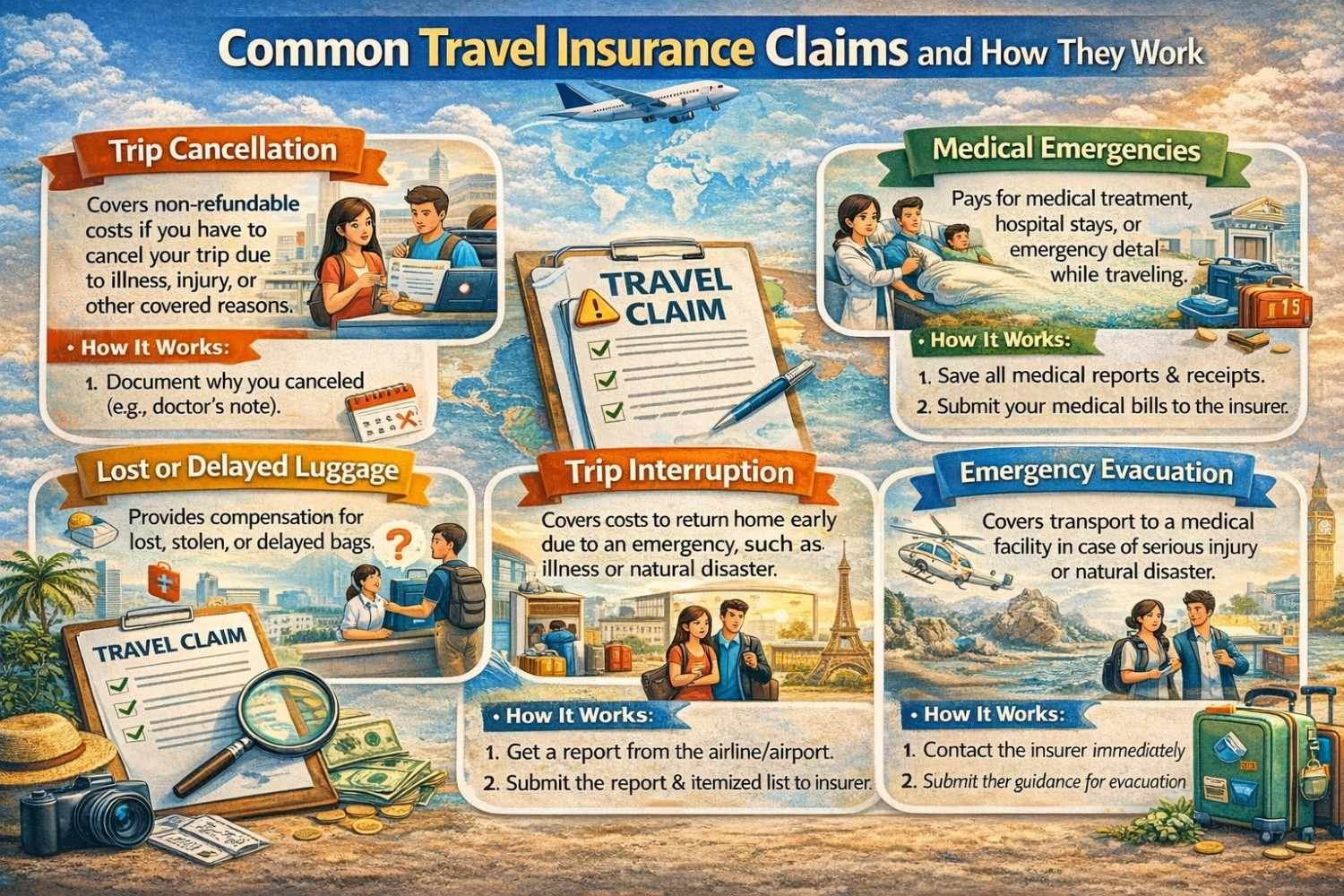 Common Travel Insurance Claims and How They Work (2026 Expert Guide)